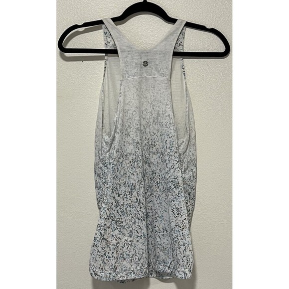 prAna Amata Tank Top Size Medium White Stargazer Pastel Splatter Design - Picture 2 of 8